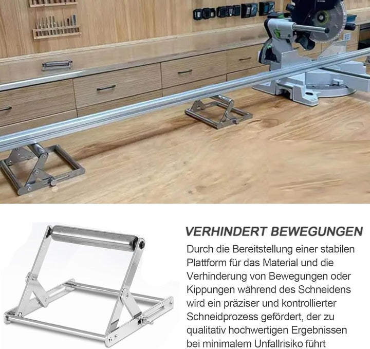 2 pcs Verstellbarer Stützrahmen Für Schneidemaschinen, 25-135mm Edelstahl Faltbares Doppellager Mate