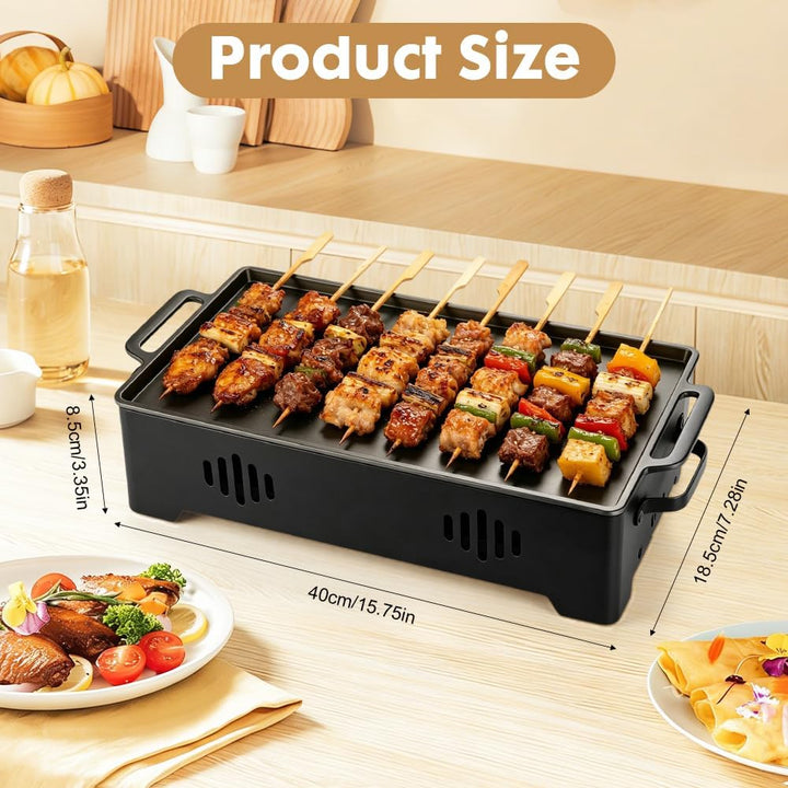 Gohytal BBQ Warmhalteplatte, BBQ Board zum Warmhalteplatte, Warmhaltebehälter für Essen Grillgut Stö