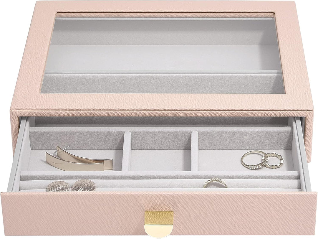 Stackers Blush Classic Jewellery Box Display Drawer Blush Pink, Blush Pink