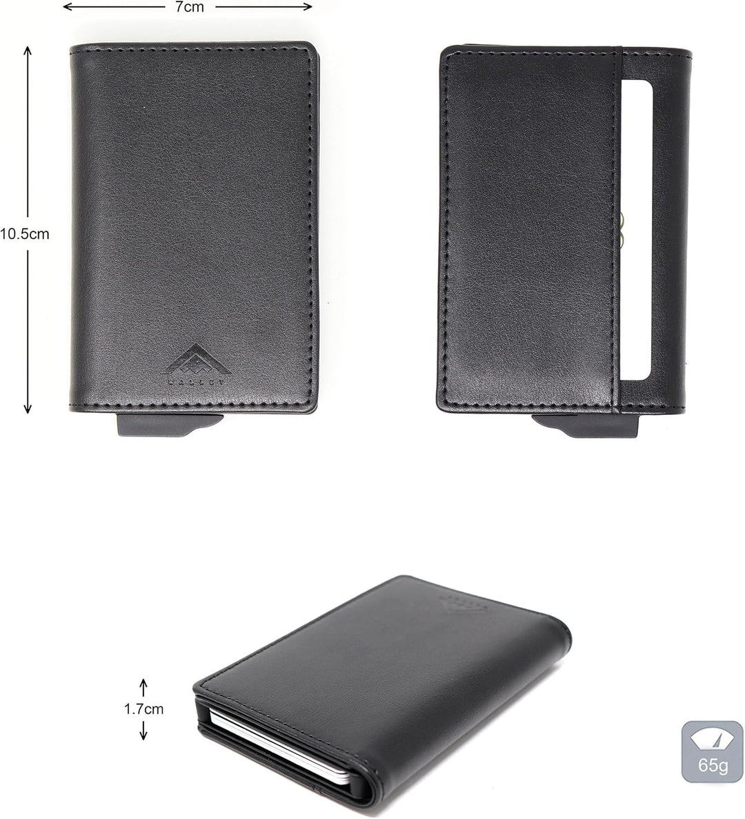 Stealth Wallet RFID Kartenportmonai Herren - Minimalistische Pop-Up-Portemonnaies mit Geschenkbox -