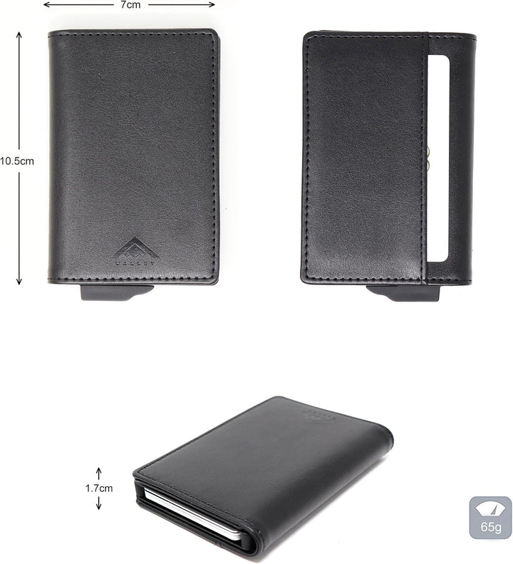 Stealth Wallet RFID Kartenportmonai Herren - Minimalistische Pop-Up-Portemonnaies mit Geschenkbox -