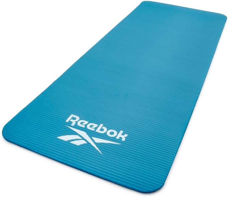 Reebok Trainingsmatte - Rutschfeste Gymnastikmatte aus natürlichem Gummi in 7mm, 10mm, 15mm und vers