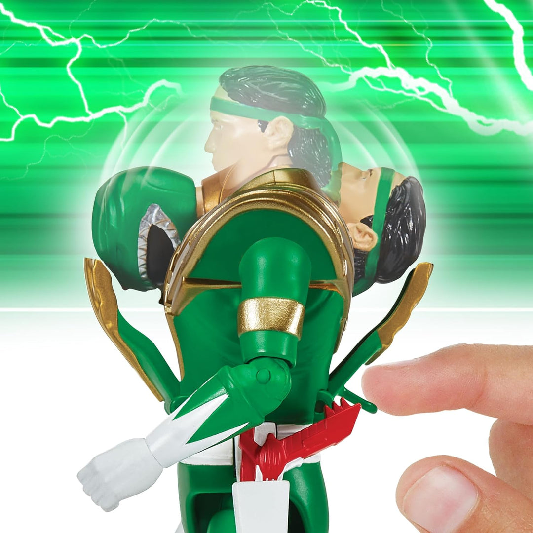 Power Ranger – Auto-Morphin, bewegliche Figur 2-in-1, 15 cm, Ranger Vert – Tommy, für Kinder ab 4 Ja