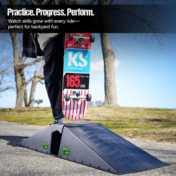 Ten-Eighty Micro Flybox Launch Ramp Set mit 2 verbindbaren Skateboard-Rampen, schwarz Ten Eighty Mic
