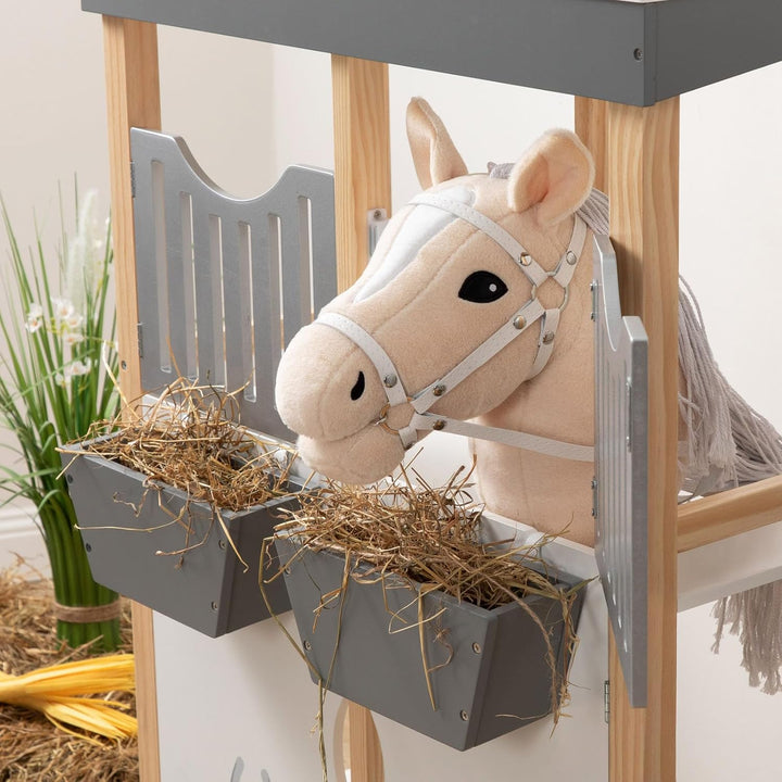 Ella & Piet® Hobby Horse Pferd Toffee mit Trense und Aufbewahrungsbeutel Steckenpferd Springpferd Sp