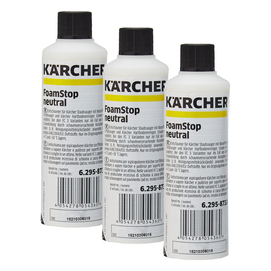 Kärcher FoamStop Neutral, mit dem flüssigen Entschäumungsmittel wird störender Schaum aufgelöst, 125