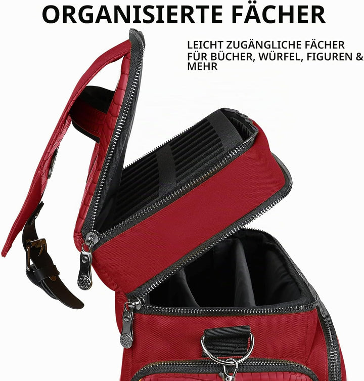 ENHANCE Tabletop RPG-Tasche des Abenteurers, Sammleredition - DND-Tasche mit Tabletop-Miniaturen-Auf