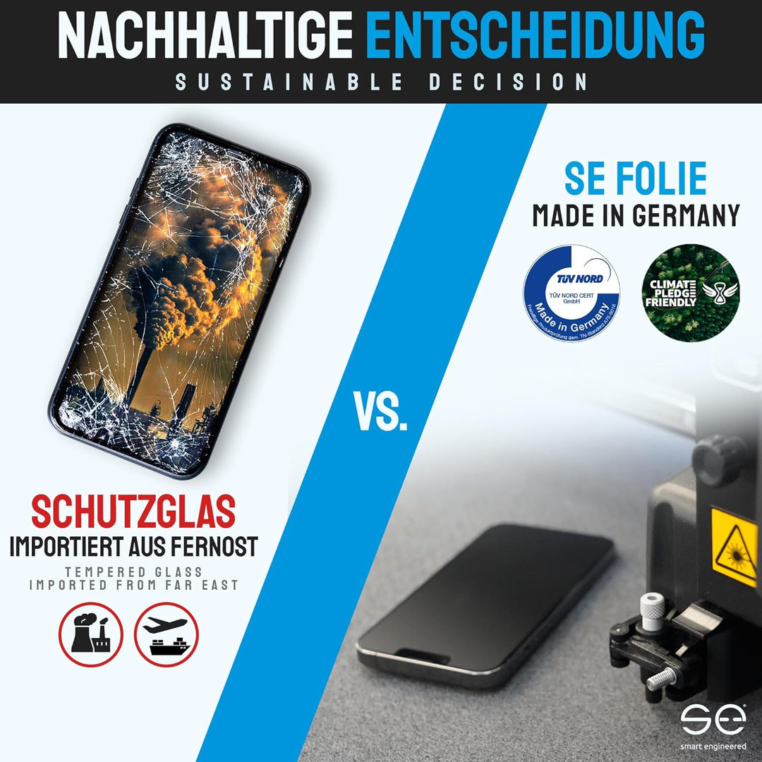 2x se® 3D SCHUTZFOLIE Transparent für Samsung Galaxy S21 Plus,Selbstheilend, 100% Fingerabdruck & Fa