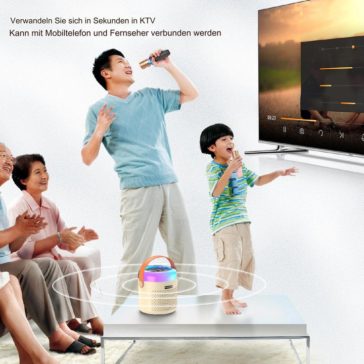 Karaoke-Gerät für Kinder | Musikabspieler Mit LED-Lichtern - Karaoke-Maschine Als Spielzeug Mit Mikr