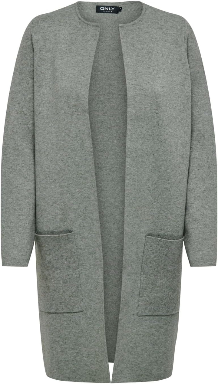 ONLY Damen ONLRIVER L/S Long Cardigan KNT NOOS 15219690 M Agave Green/Detail:w. Melange, M Agave Gre