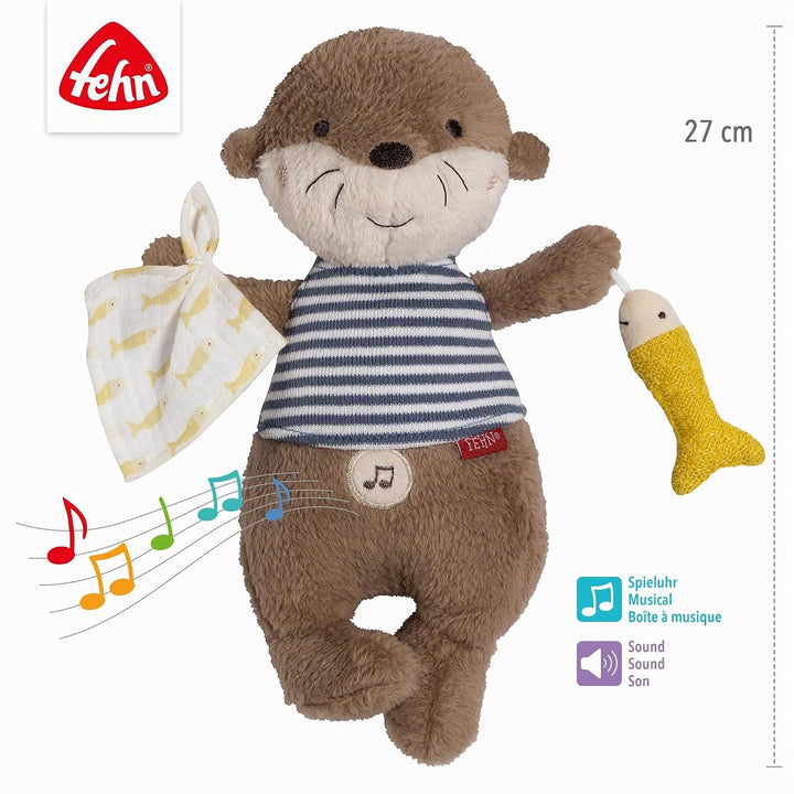Fehn Einschlafhilfe Otter Theo – Baby Einschlafhilfe mit Soundmodul: Otter Theo Kuscheltier mit entn