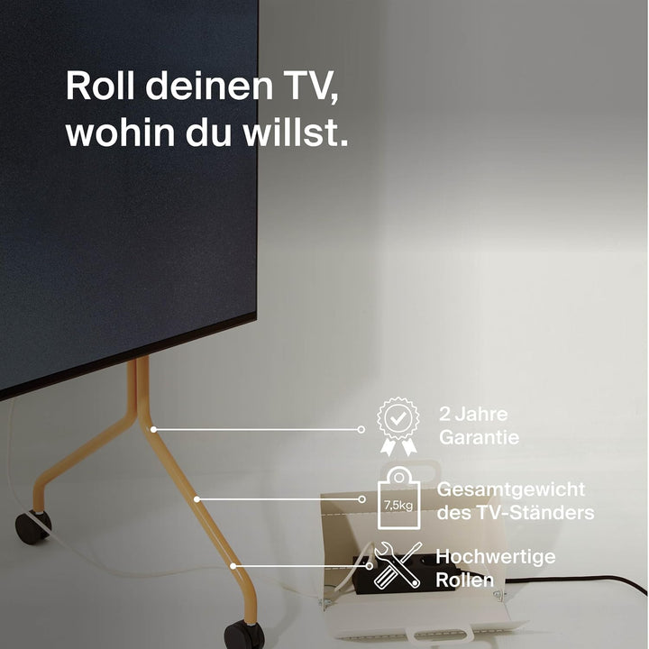 Pedestal Moon Rollin’ TV Ständer mit Rollen für Fernseher 40 bis 70 Zoll | Fernsehständer &amp; TV Wagen