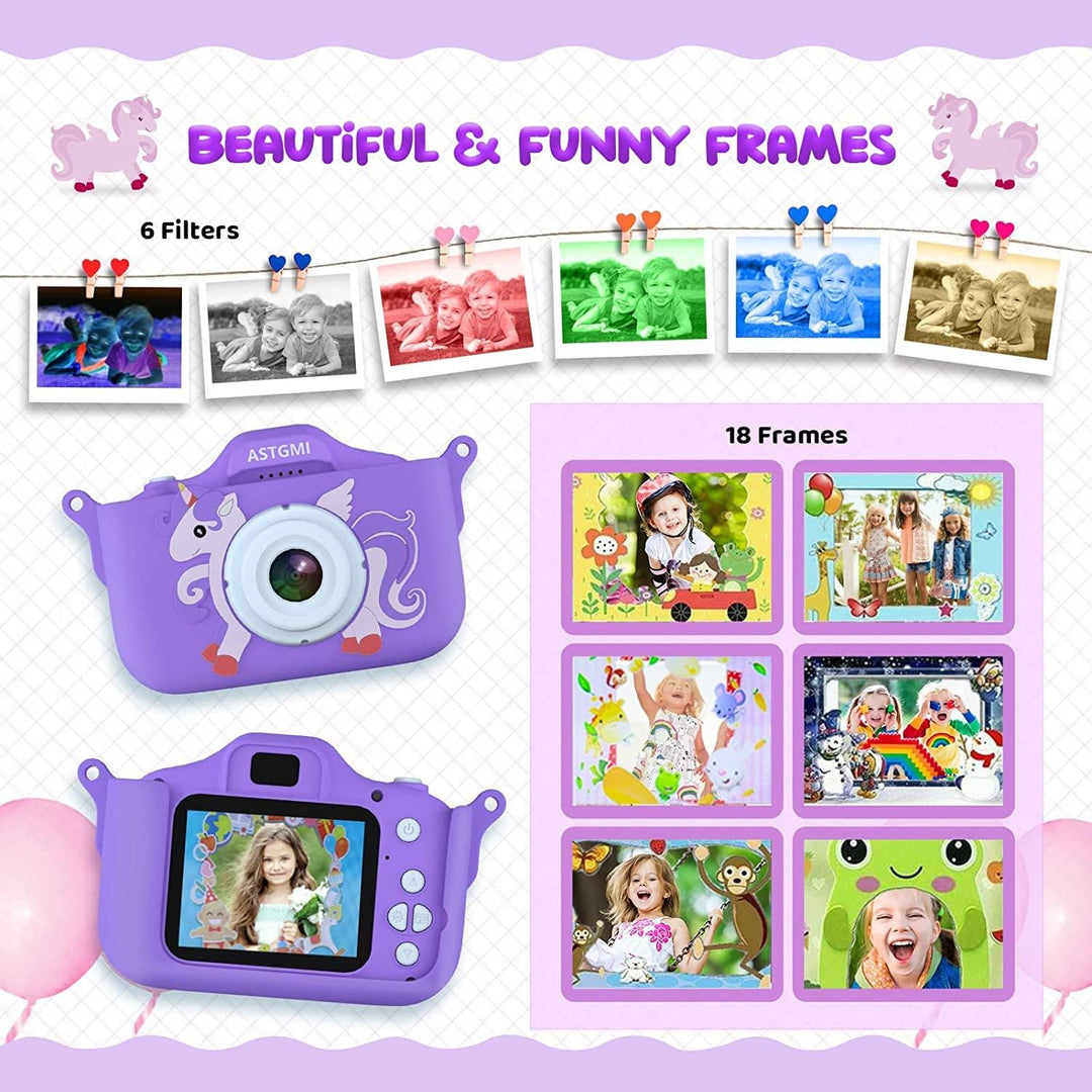 Kinder Kamera, 2.0”Display Digitalkamera,Geschenke für 3 4 5 6 8 7 9 10 11 Jahre Jungen und mädchen,