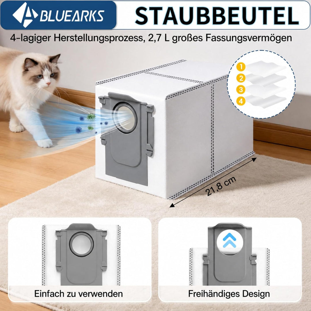 23 Stück Kompatible mit Roborock Qrevo Zubehörset Saugroboter【Not for Q Revo S/Pro/Maxv】,1 Hauptbürs