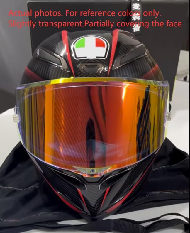 PSLER Für AGV K6 K6s Visier Verspiegelt Helmvisier, Helmgesichtsschutz Getöntes Visier Motorradhelm
