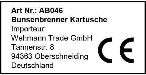 Bunsenbrenner m. Kartusche Metall Lötlampe