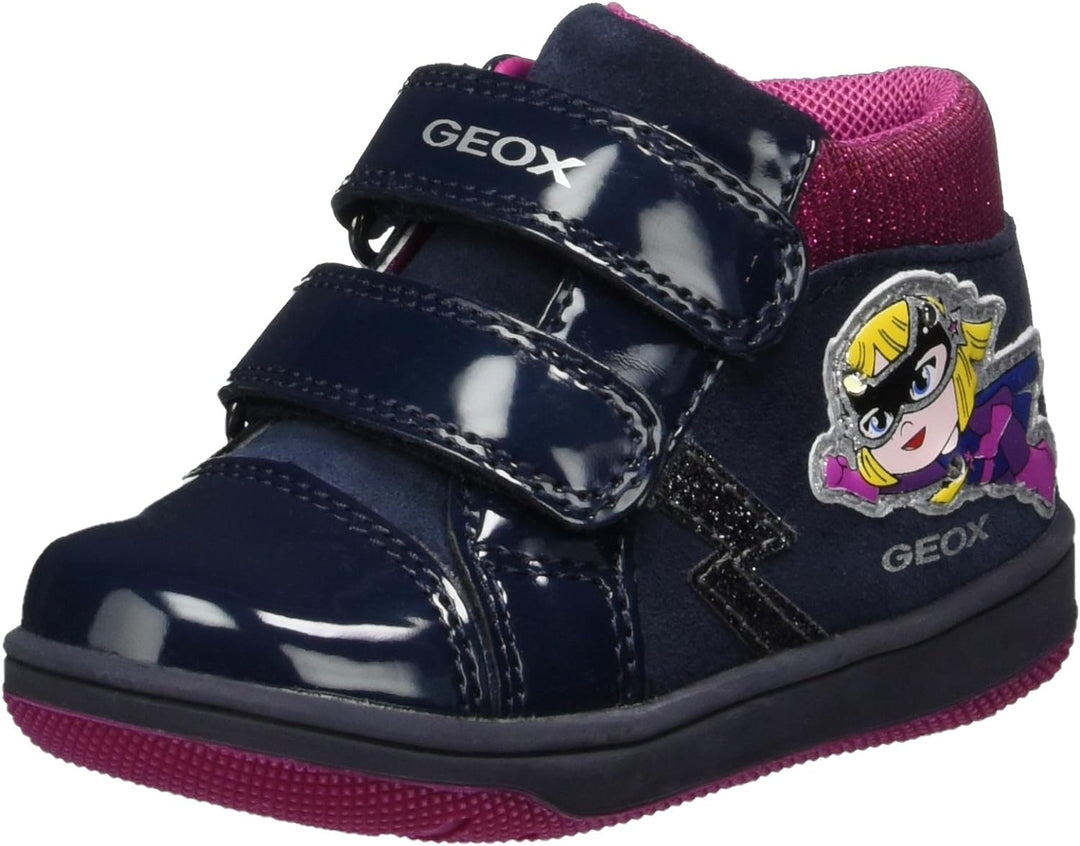 Geox Baby-Mädchen B New Flick Girl E Sneaker, Blau (Navy), 22 EU