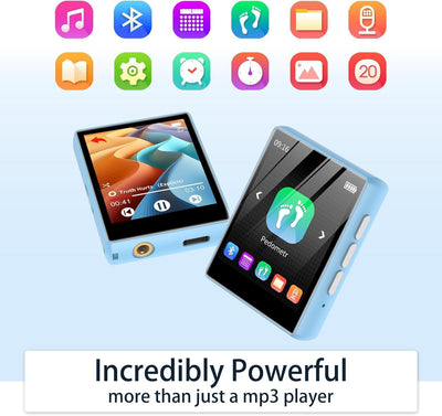 64GB MP3 Player Bluetooth 5.3, Mini Music Player mit Lautsprecher, FM Radio, Diktiergerät, E-Book, H
