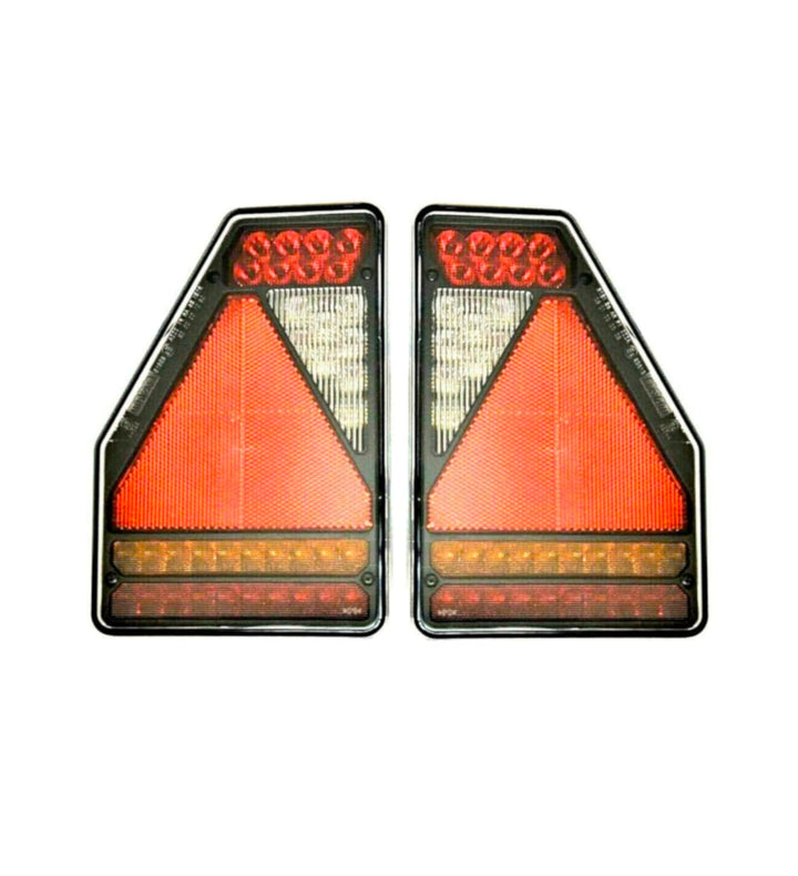 Ml MelTruck 2x 5-functional LED Rückleuchte Anhänger Rücklicht 12V E9 Rücklicht Bajonet SET