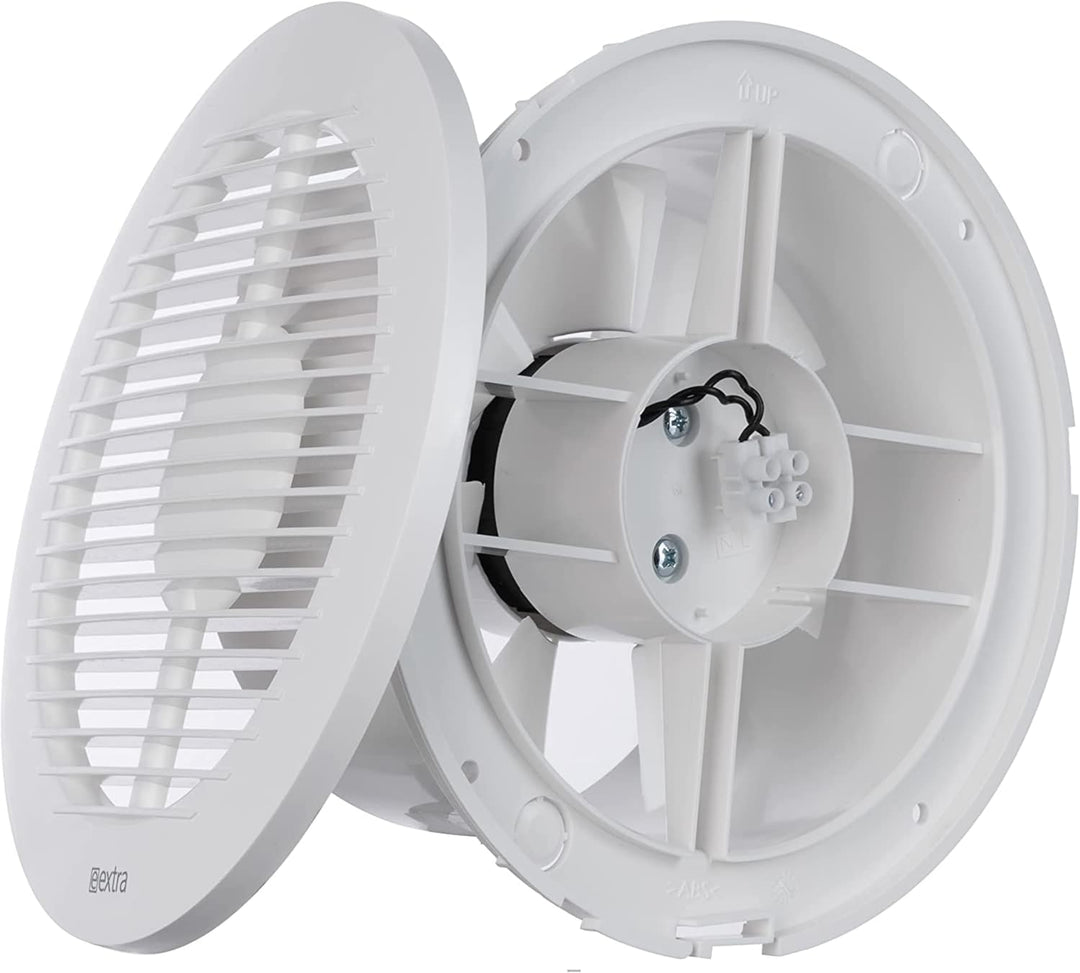 Ø 150mm Weiss Badlüfter - Ventilator mit Kugellager - Lüfter für Effiziente Belüftung im Bad Kuche W