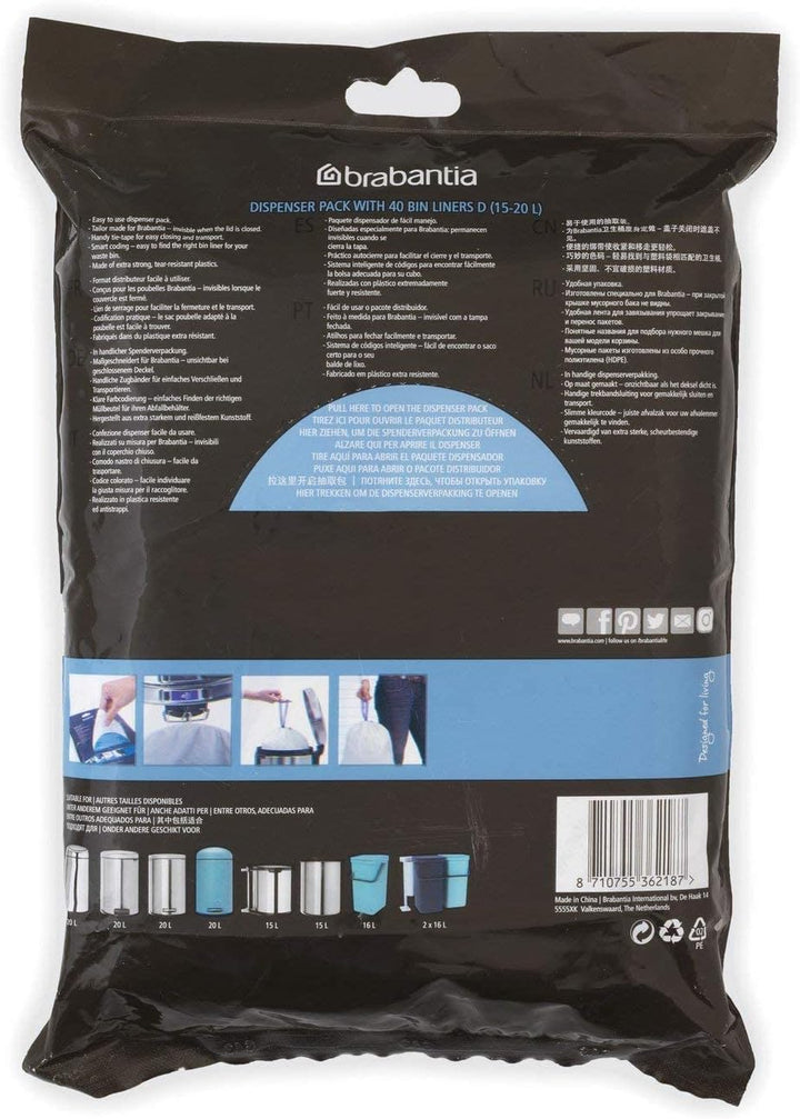 Brabantia Müllbeutel (15-20 Liter (D) (120 Stuck)), 15-20 Liter (D) (120 Stuck)