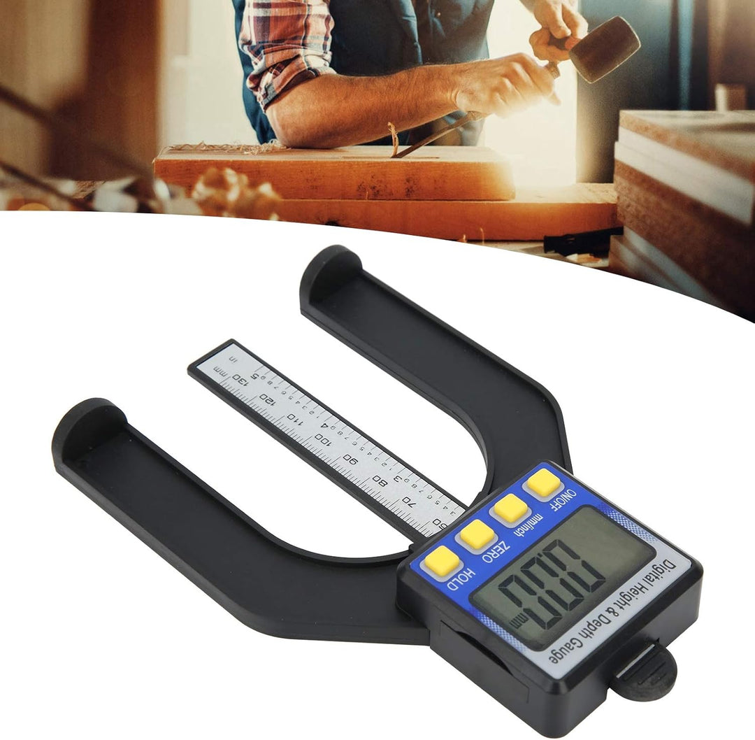 VBESTLIFE Digitales elektronisches Höhenmessgerät, Mini-Höhenmessgerät, Tiefenmessgerät, 080 mm, gro