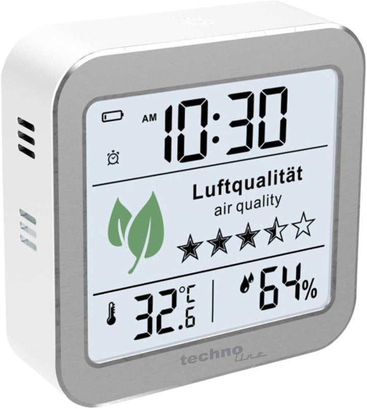 technoline WL1020 Luftgütemonitor zur Überwachung der Raumluftqualität, Nachfolger des WL1005, Tempe