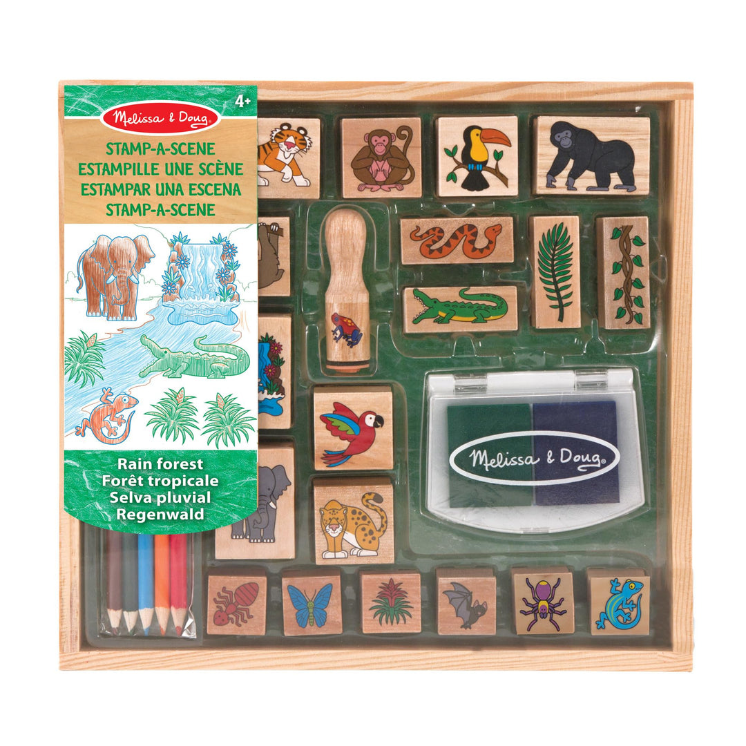 Melissa & Doug Stamp-a-scene – Regenwald | Kunsthandwerk | Stempelsets und -schablonen | 4+ | Gesche