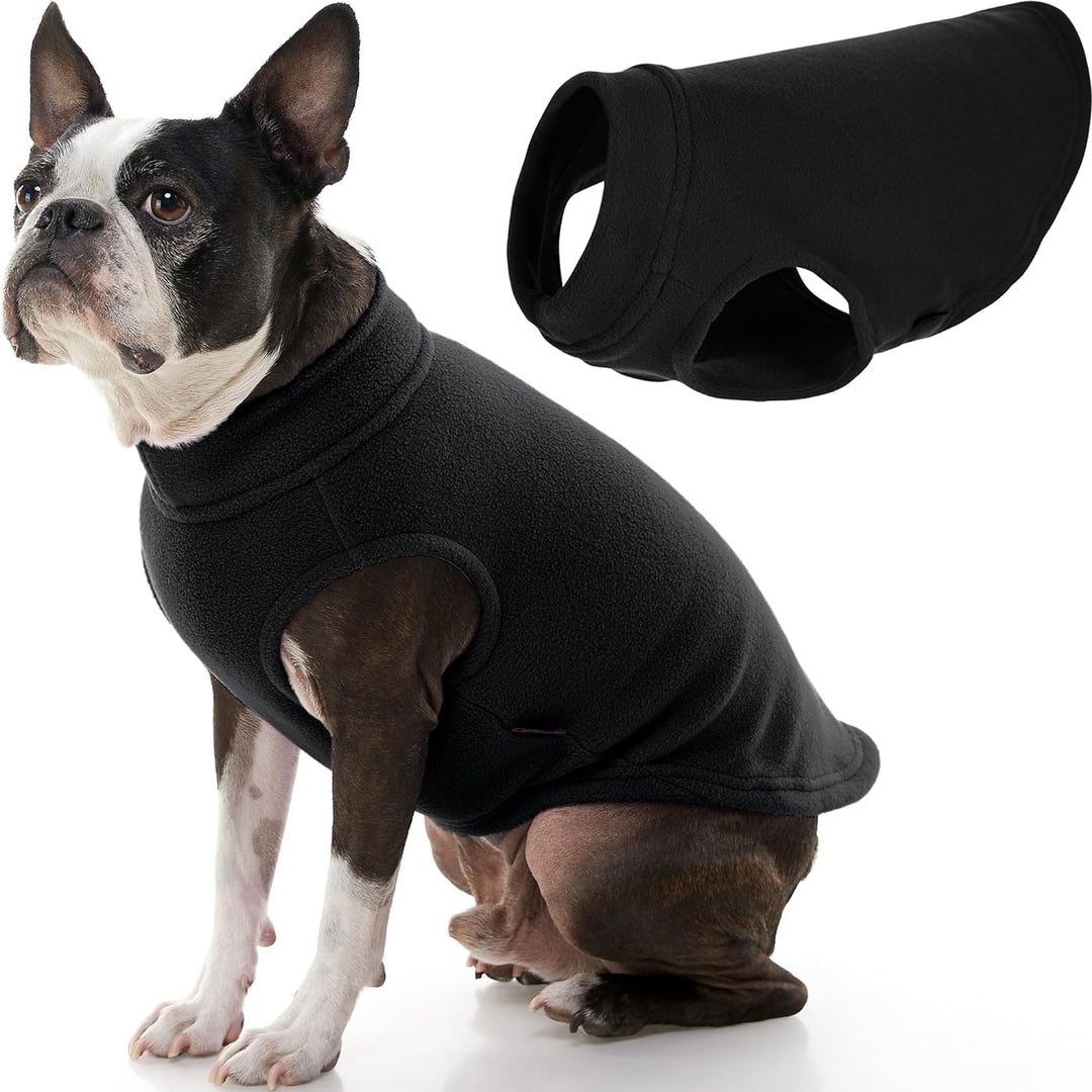 Gooby - Stretch-Fleece-Weste, Pullover, Fleece-Weste, Jacke, Pullover für Hunde, Schwarz, Grösse XL