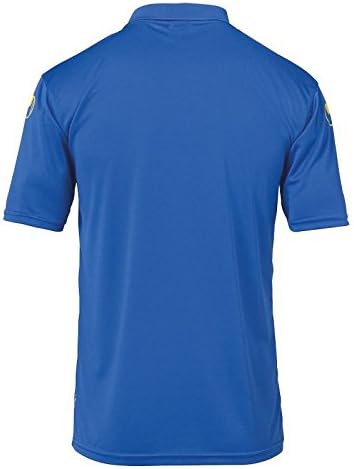 uhlsport Herren Score Polo Shirt Herren Poloshirt, L Azurblau/Limonengelb
