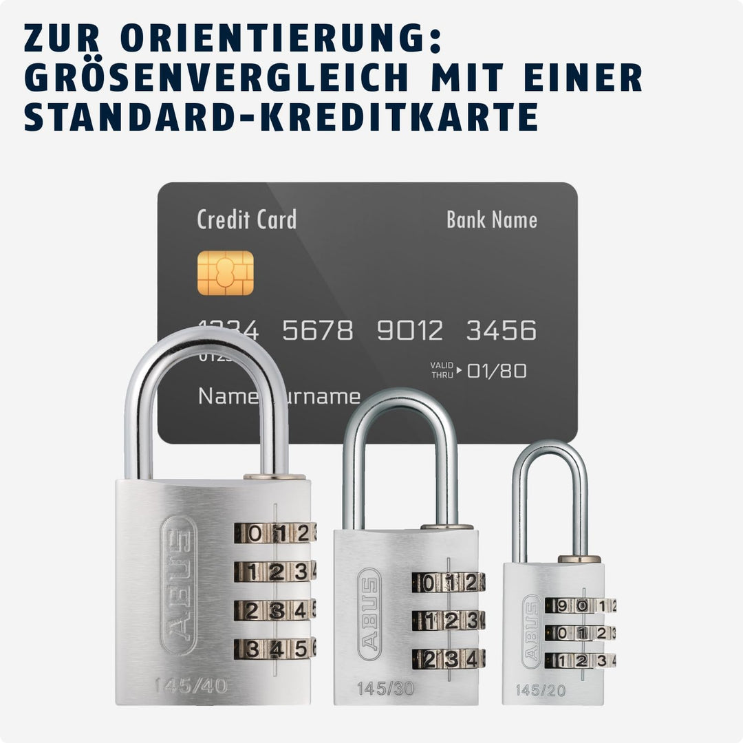 ABUS 34605 145/40 Kombinationsschloss, Schwarz 40mm, 40mm