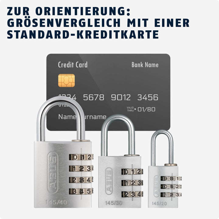 ABUS 34605 145/40 Kombinationsschloss, Schwarz 40mm, 40mm