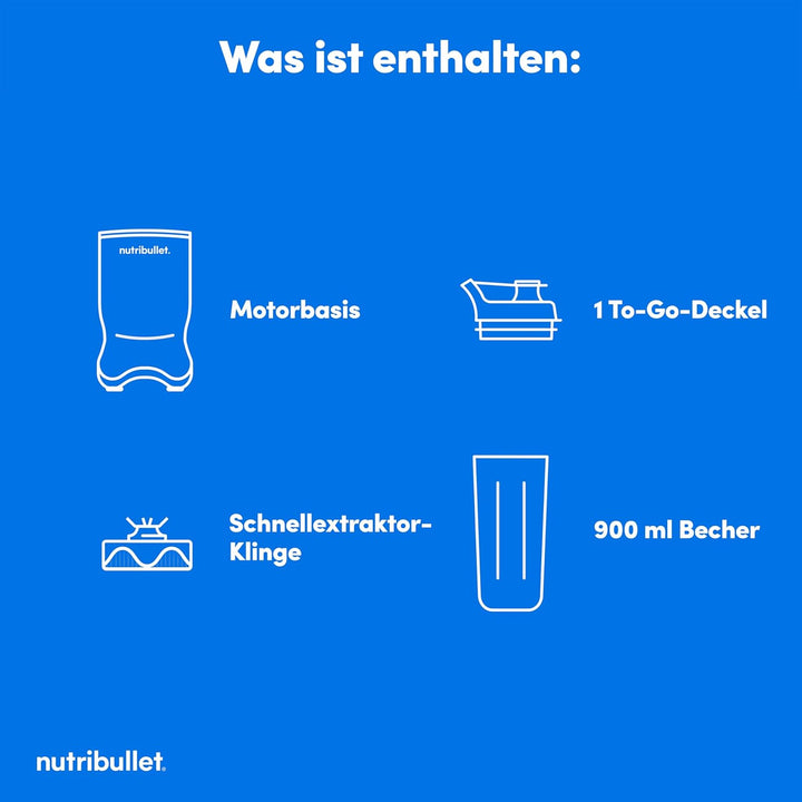 nutribullet personal blender, der leistungsstärkste Mixer für eine Portion, 1000 Watt und leiser Mot