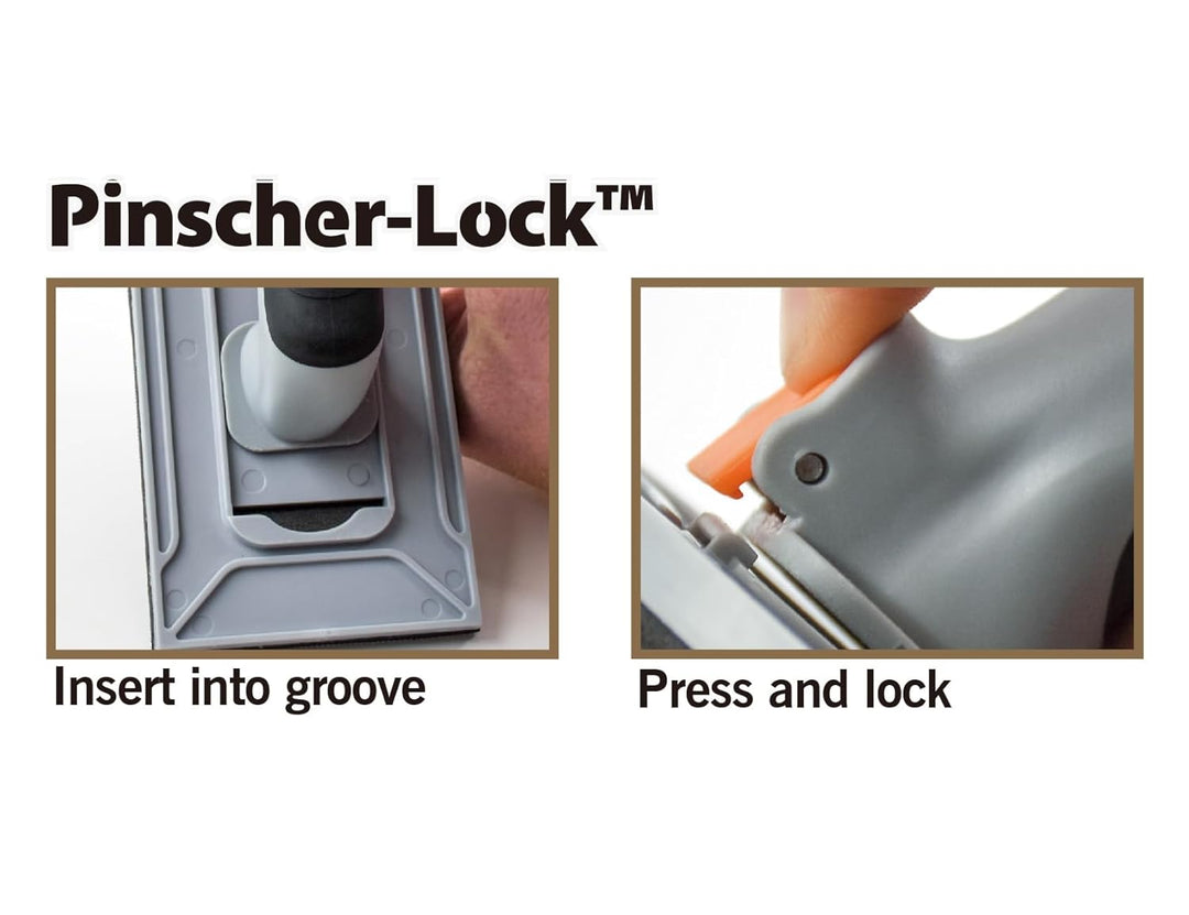 ROLLINGDOG Rechteckiger Wandschleifer aus Kunststoff mit Innengewinde, 6 Stück Oxid-Maschen-Schleifp