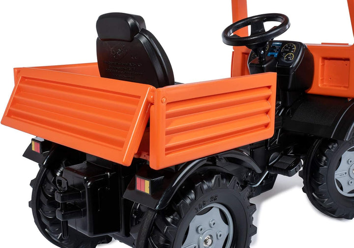 Rolly Toys Unimog Service Tretauto ab 3 Jahren | Auto zum selber fahren mit Flüsterlaufreifen und Bl