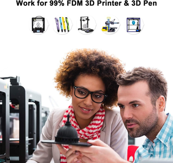 AMOLEN PLA Filament 1.75mm, Holz Nussbaum 3D Drucker Filament mit 30% Echter Holzfaser, Massgenauigk