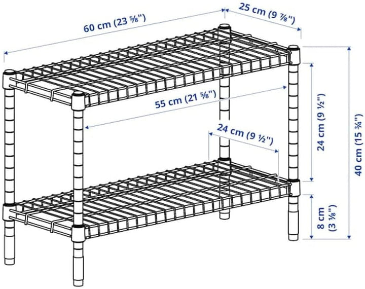IKEA OMAR Regal, 60x25x40cm, verzinkt