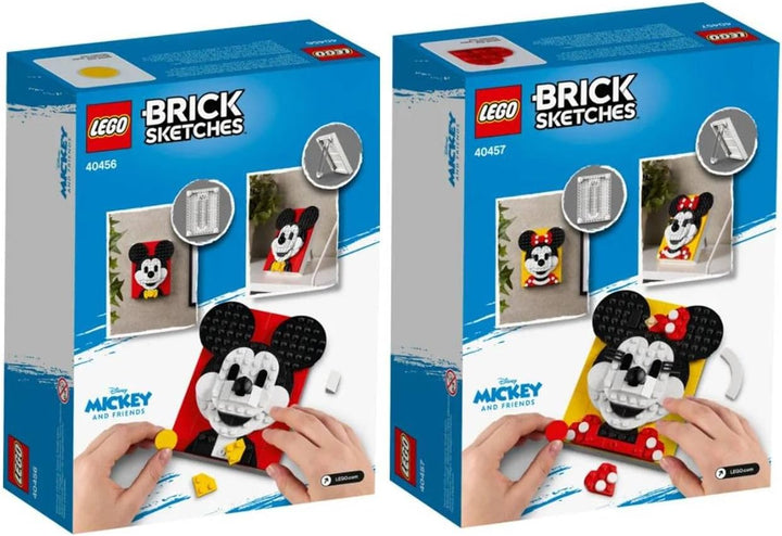 Lego Brick Sketches Mickey (40456) & Minnie Mouse (40457) Exclusive Bundle