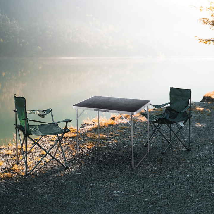 Outtec Campingtisch Klapptisch Reisetisch - 80x60x70 cm - Zusammenklappbar Gartentisch aus Alu und T