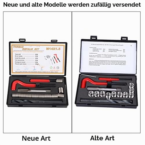 15 Stücke M14x1,5 Gewindereparatursatz Gewindehülse Gewindereparatursatz Edelstahl Innengewinde Repa