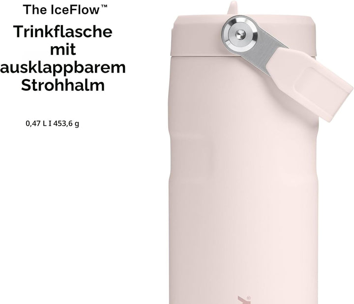 Stanley 1913 Flip Straw Trinkflasche mit Strohhalm 0.47L - Thermobecher Kühlt 8 Stunden - 40 Studen