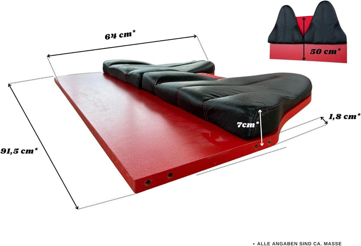 Sportsitze für Autobett Rio Premium Schwarz Rot