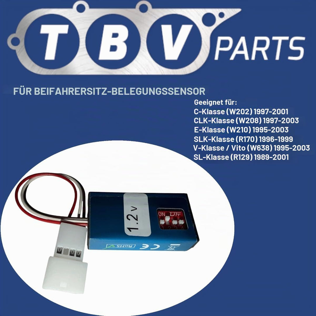 TBVPARTS Emulator Sensor Belegung Sitzmatte SRS Copilot-Simulator Bypass-Simulator für W202 1997-200