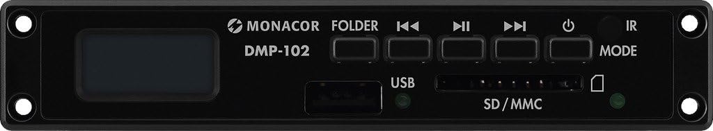 MONACOR DMP-102 kleines MP3-Spieler Einbaumodul, Audio-Spieler mit USB-Schnittstelle und SD/MMC-Card