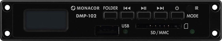 MONACOR DMP-102 kleines MP3-Spieler Einbaumodul, Audio-Spieler mit USB-Schnittstelle und SD/MMC-Card