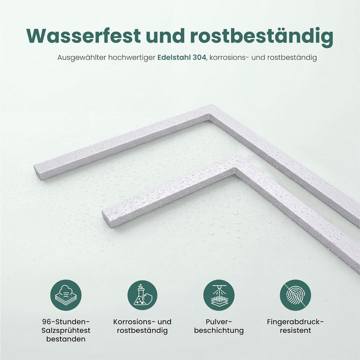Mai & Mai Handtuchhalter stehend mit 2 Stangen, Handtuchständer ohne Bohren aus Edelstahl, freistehe