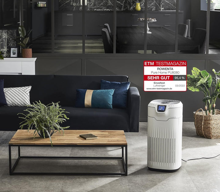 Rowenta PU8080 Pure Home Luftreiniger | 4 Filterebenen | Filterung von bis zu 100% der Allergene | S
