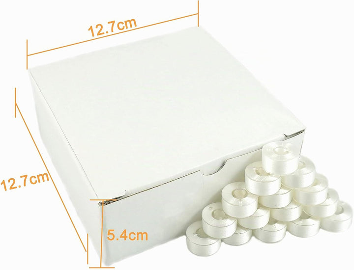 New brothread 144pcs Weiss 70D/2 (60WT) Bobbin Thread Vorgewickelten Spulen Unterfaden Kunststoff Gr