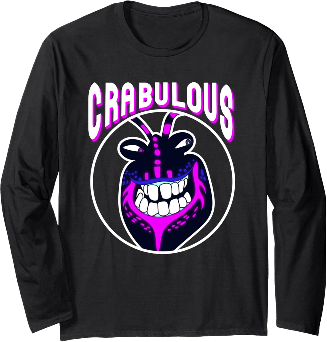 Disney Moana Tamatoa Crabulous Neon Face Circle Portrait Langarmshirt