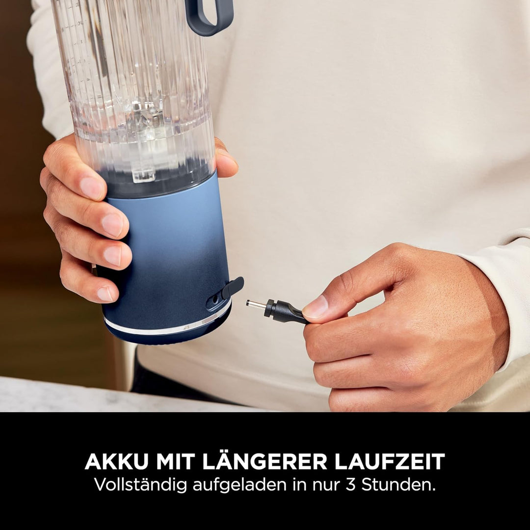 Ninja Blast Max Tragbarer Mixer/Blender/Smoothie Maker, 570 ml, BC251EUNV | wiederaufladbar, Mixbech